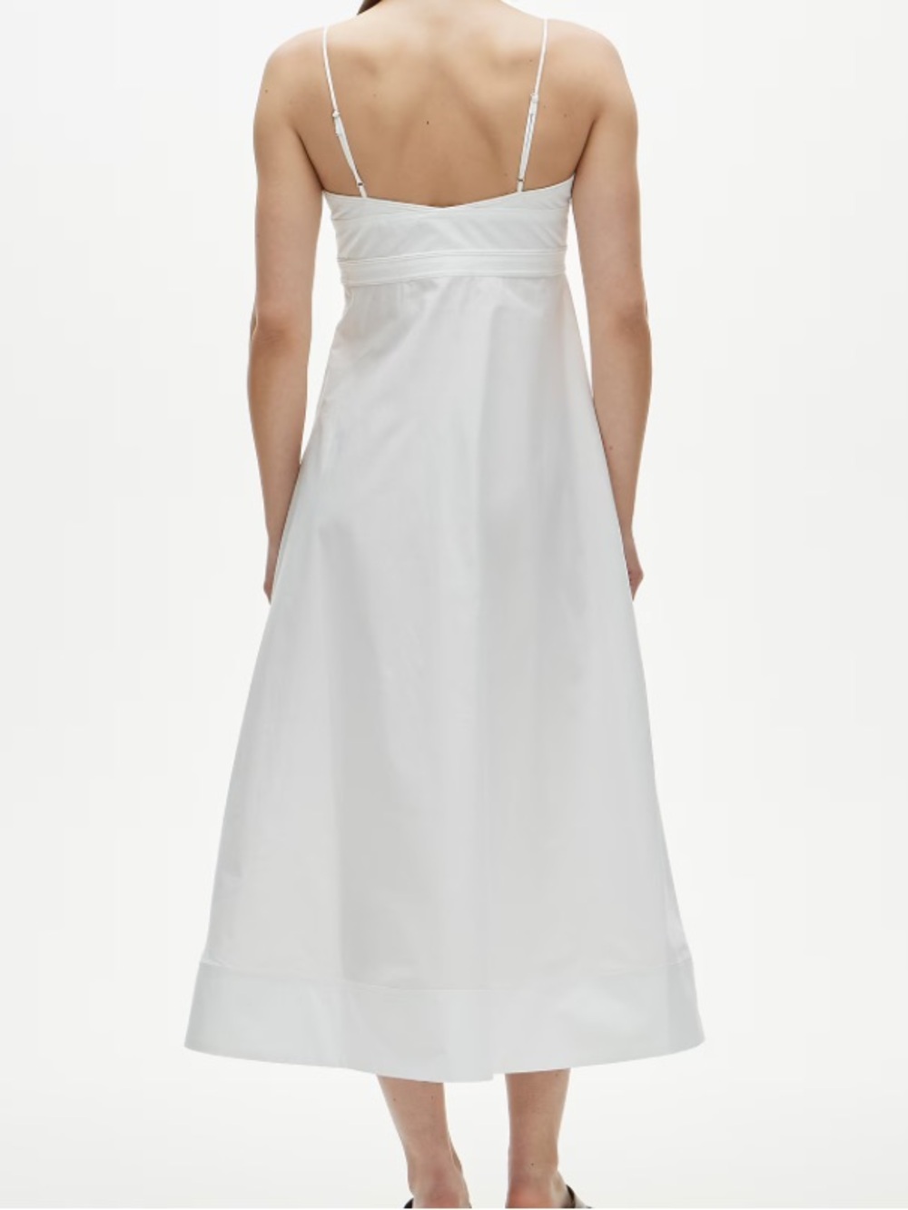 J crew white Empire-waist dress in cotton poplin - Picture 3 of 5
